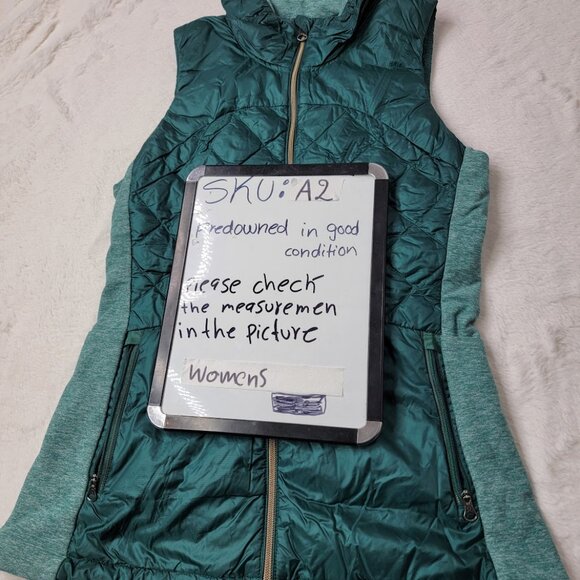 Lululemon Women's Forage Teal Down For A Run Slim Full-Zip Puffer Vest Size 6 - Picture 7 of 7
